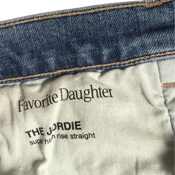 Favorite Daughter Jordie High Rise Straight Jeans 28x30 Made USA #FCJLBC5546 - Picture 5 of 15